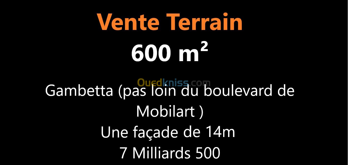 Vente Terrain Oran Oran