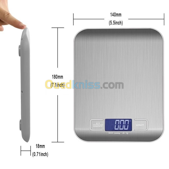 Balance de cuisine numérique 10 kg