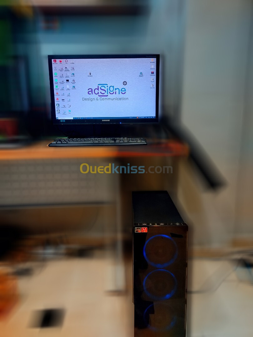 PC BUREAU Unité centrale AMD Ryzen 5 3400G with Radeon graphics  + ecran SAMSUNG SyncMaster S450 