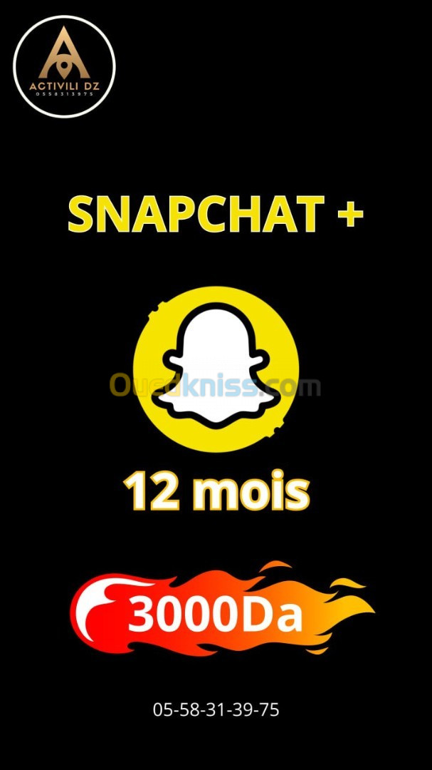 Activation Abonnement Snapchat + 12 mois