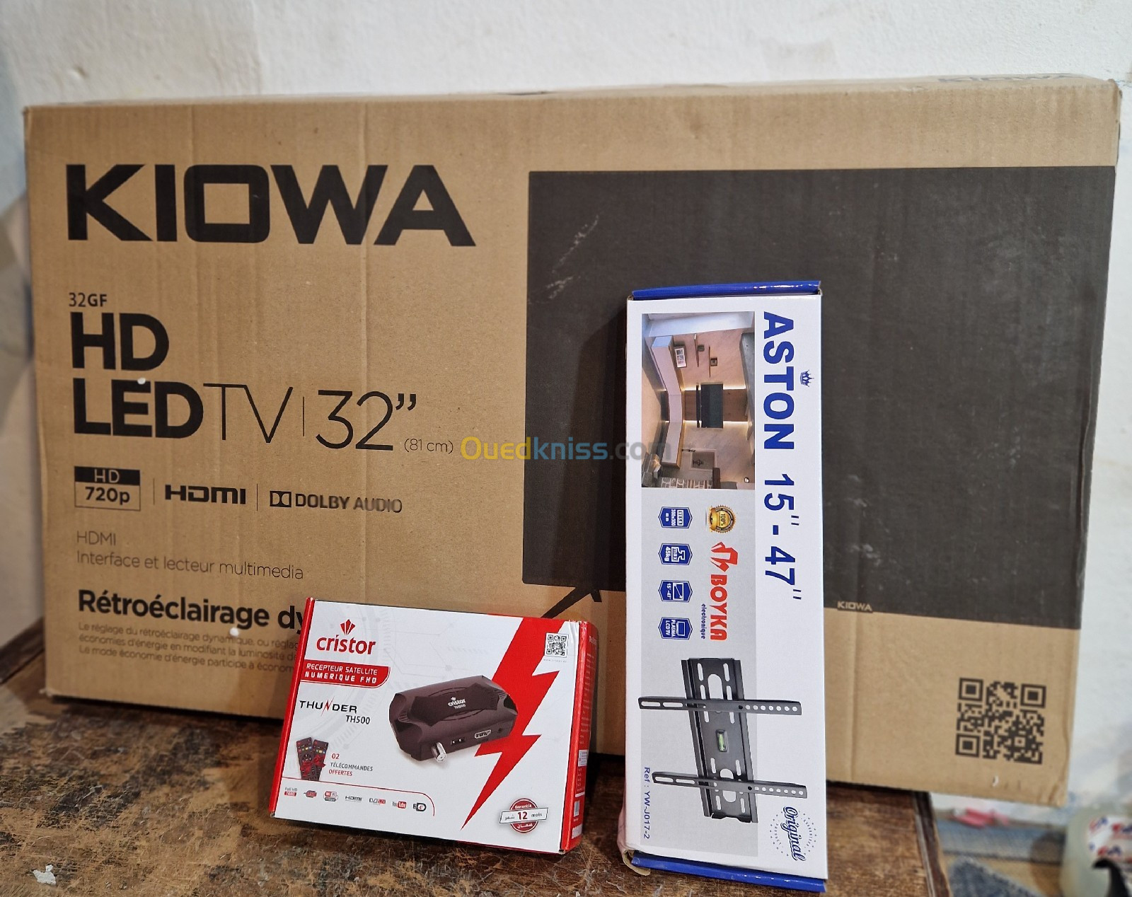  // tv Kiowa 32 + Démo cristor th500 +Support 