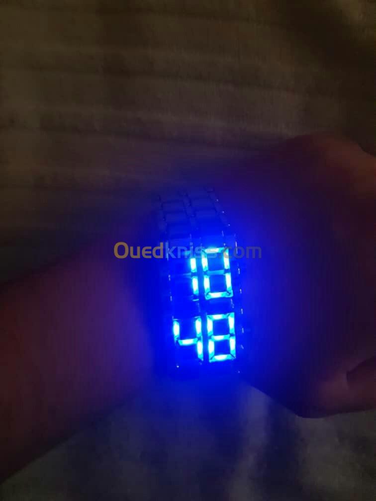 Montre-bracelet électronique à LED  Pour garçons et filles