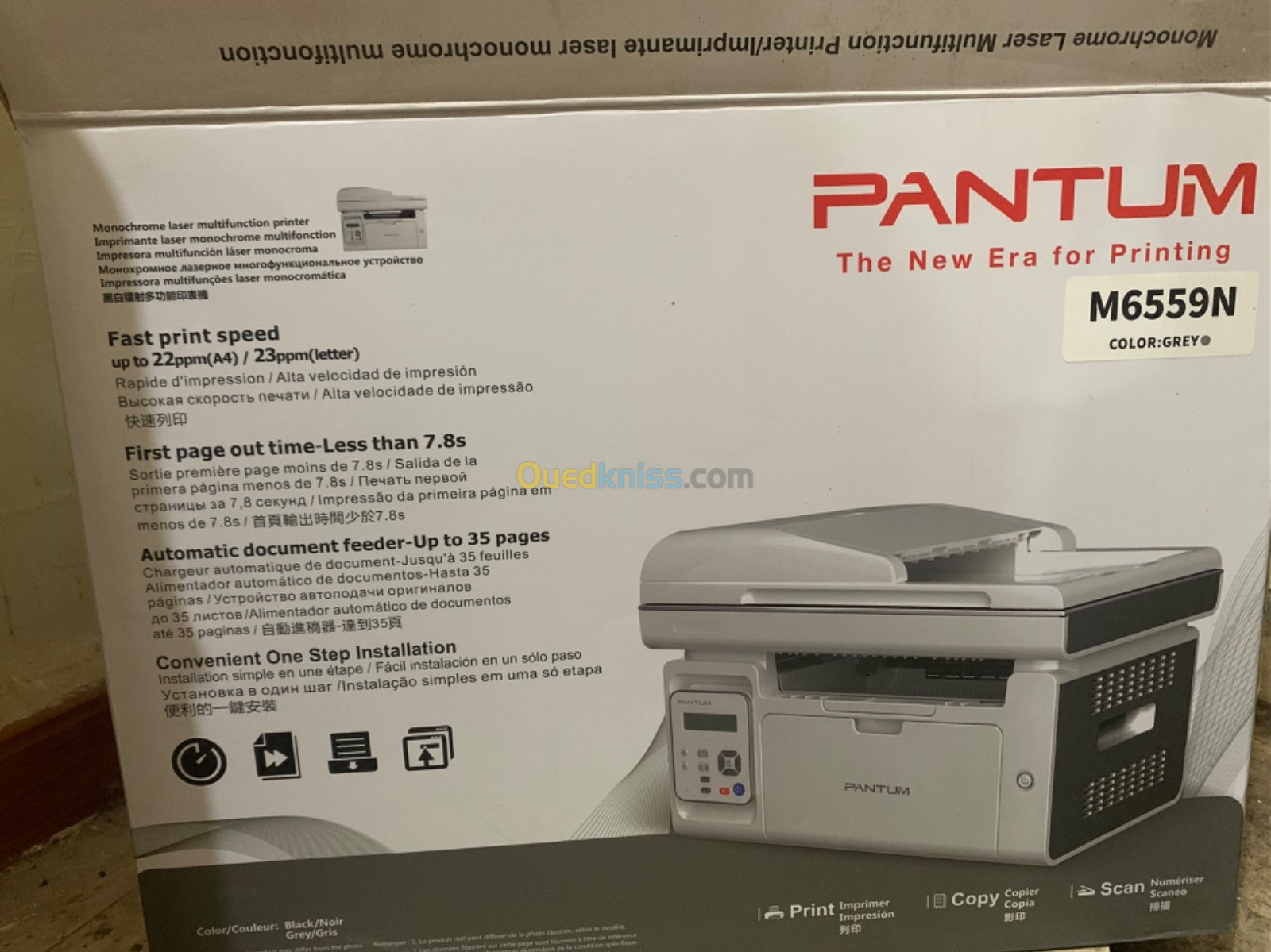 Pantum imprimante Laser 3en1 Multifonction A4 ADF et réseau M6559N