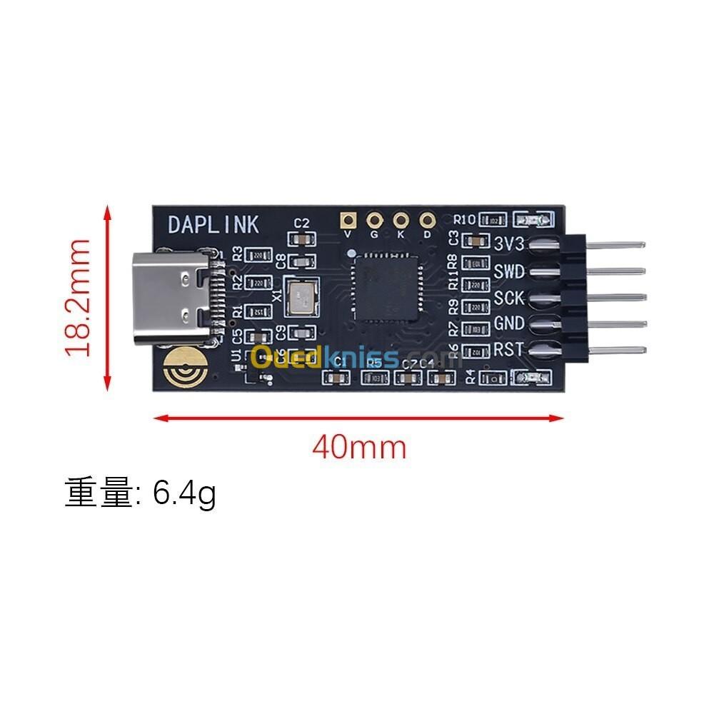 Émulateur DAPLINK STM32 Débogueur Port Série SWD/USB Type-C ARDUINO