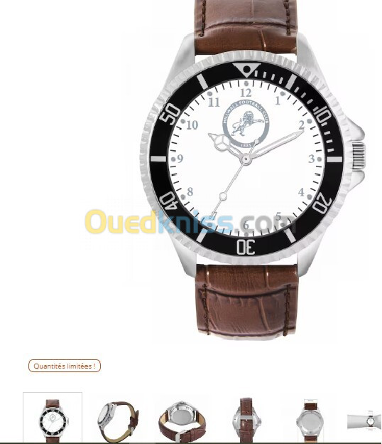 Millwall Silver Case - Montre bracelet en cuir marron