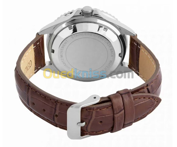 Millwall Silver Case - Montre bracelet en cuir marron