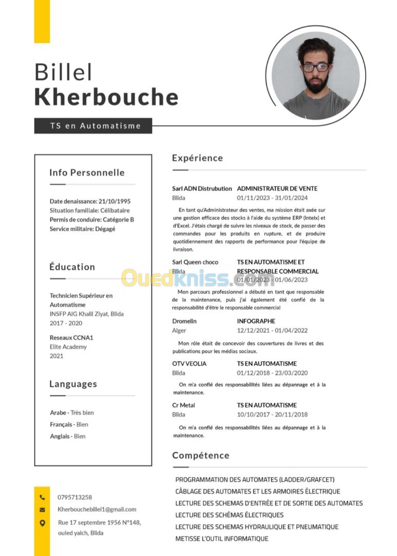 Technicien supérieur en automatisme 