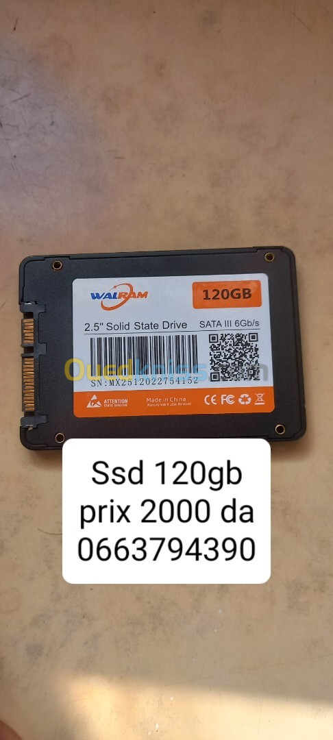 Les ram 4 et 2 gb ddr3 ssd 120