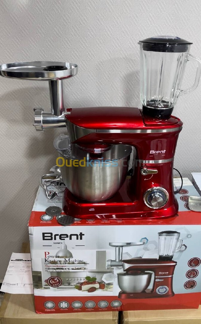 Robot Pétrin 3en1 Multifonction Avec Bol En Inox 6.5L Et Blender 1.5L 1300W