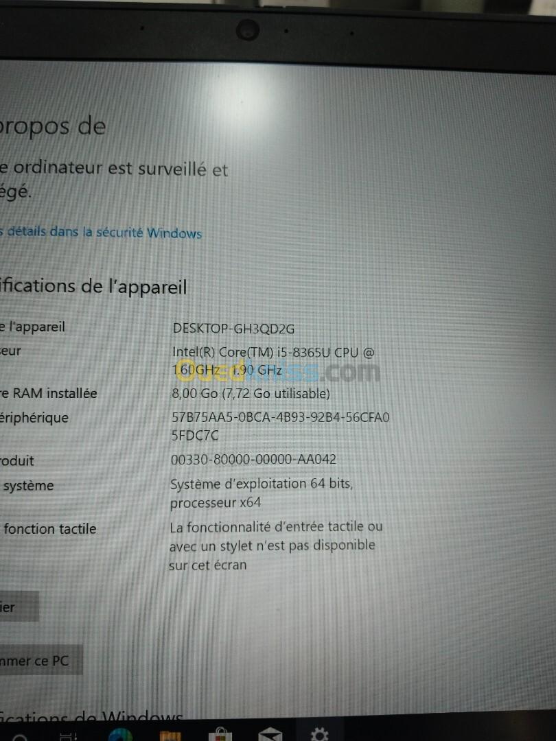 Lenovo Thinkpad T490 | i5 8365U RAM 8Go 256Go SSD 14"