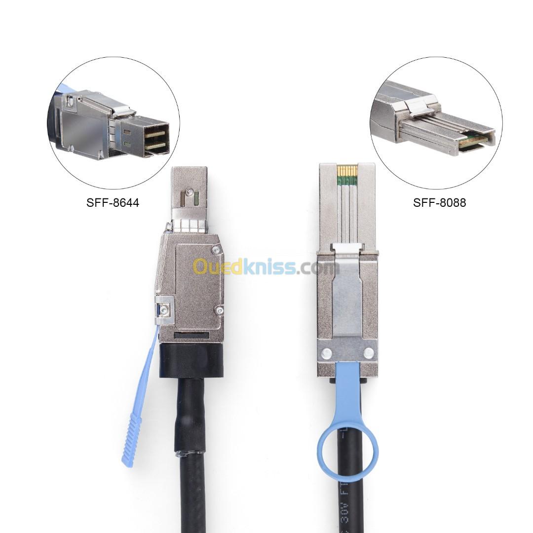 Câble Mini-SAS to Mini SAS HD | SFF-8088 TO SFF-8644