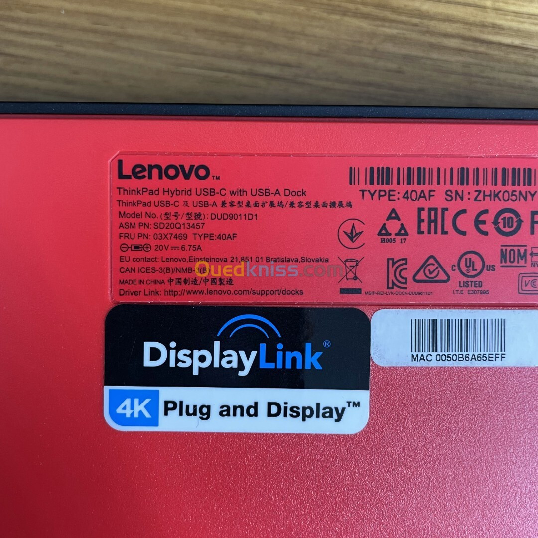 Docking Station LENOVO ThinkPad HYBRID USB-C Dock 135W | 40AF