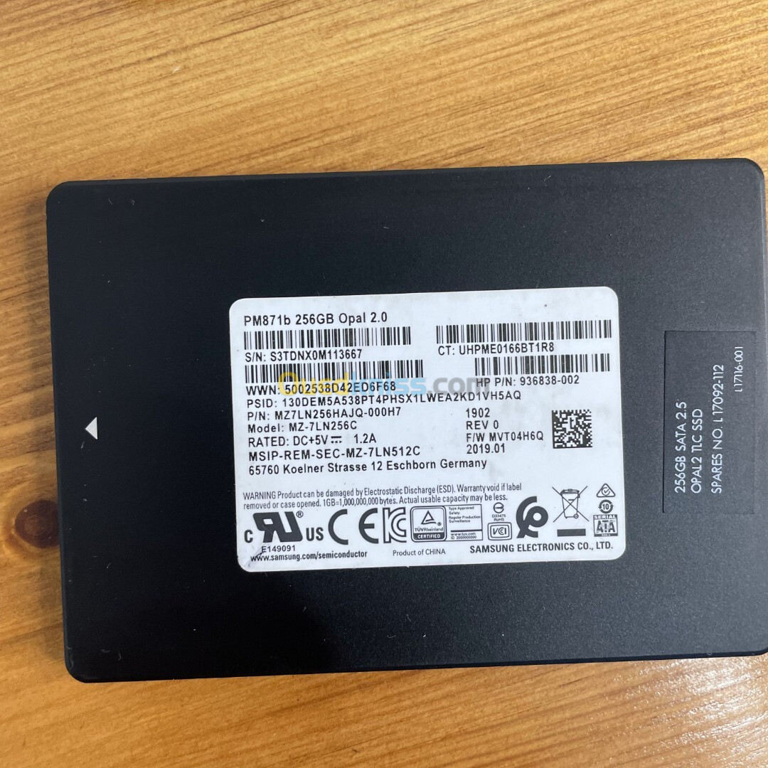 SSD Samsung PM871b 256Gb ORIGINAL | santé 100%