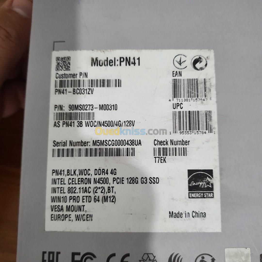 ASUS MiniPC PN41 | 11ème gen Intel Celeron N4500 4Go 128Go SSD | NEUF