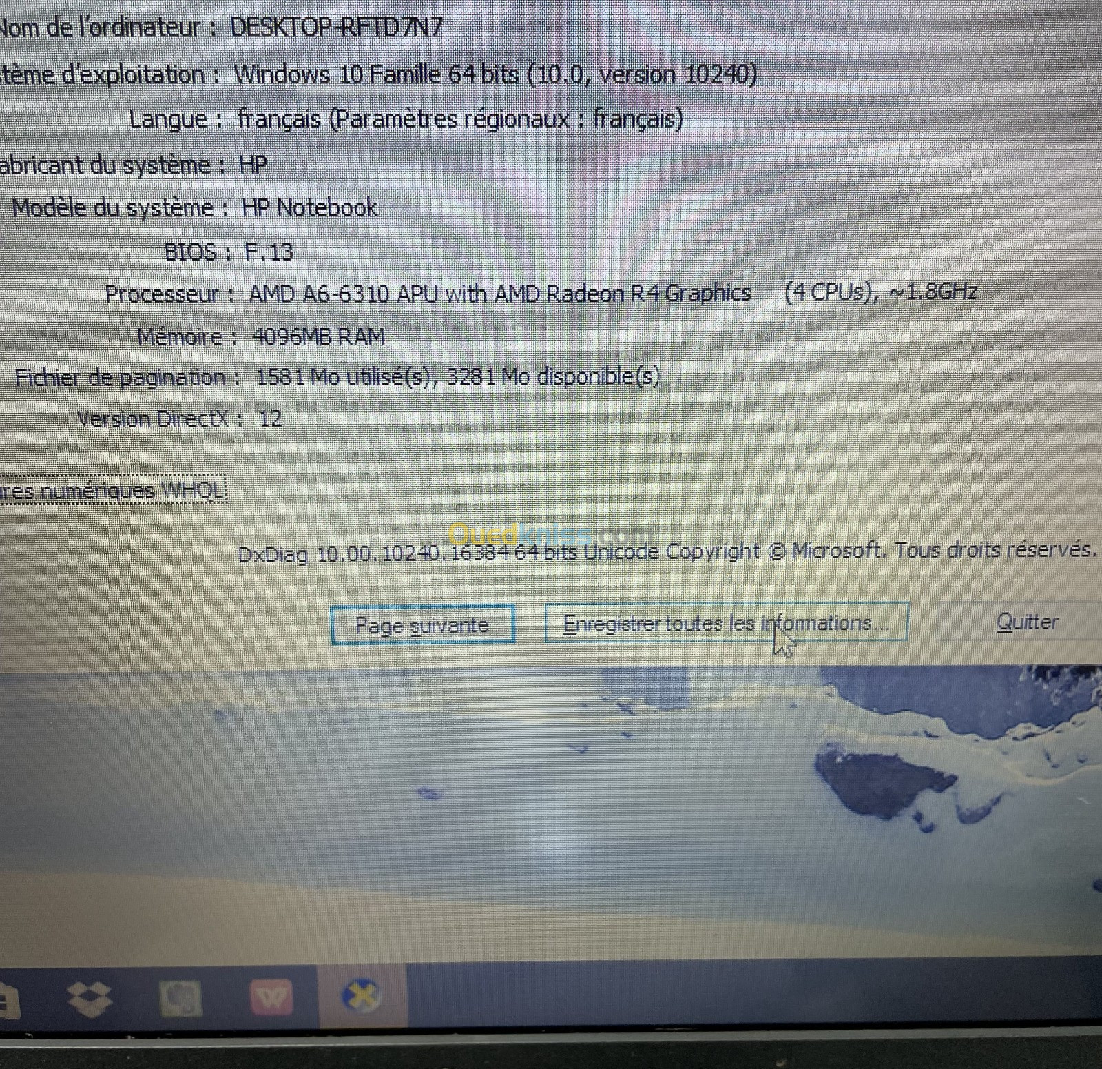 HP Notebook 17 | AMD A6 4Go 1000Go HDD  17"