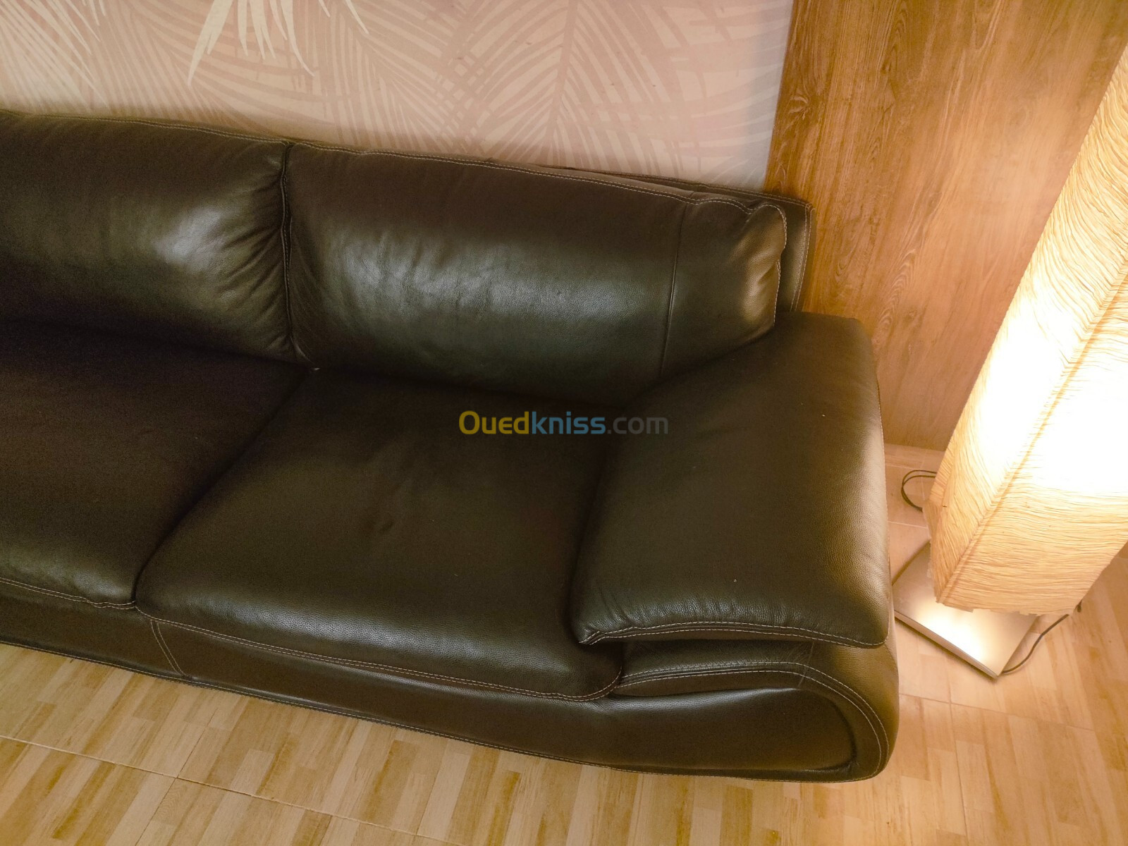 Fauteuil en cuir noir 