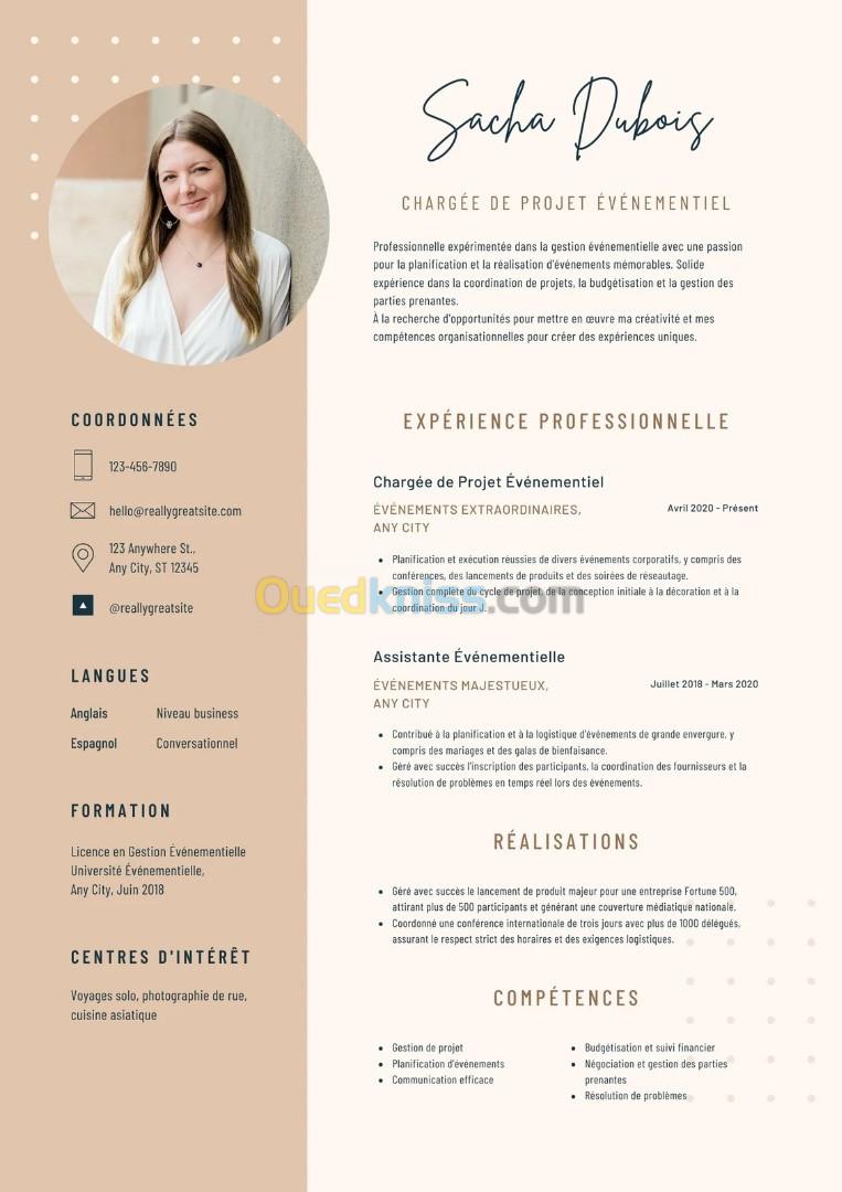 Création d'un CV professionnel