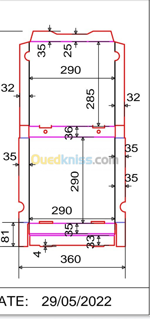 Forme de decoupe rotatif 