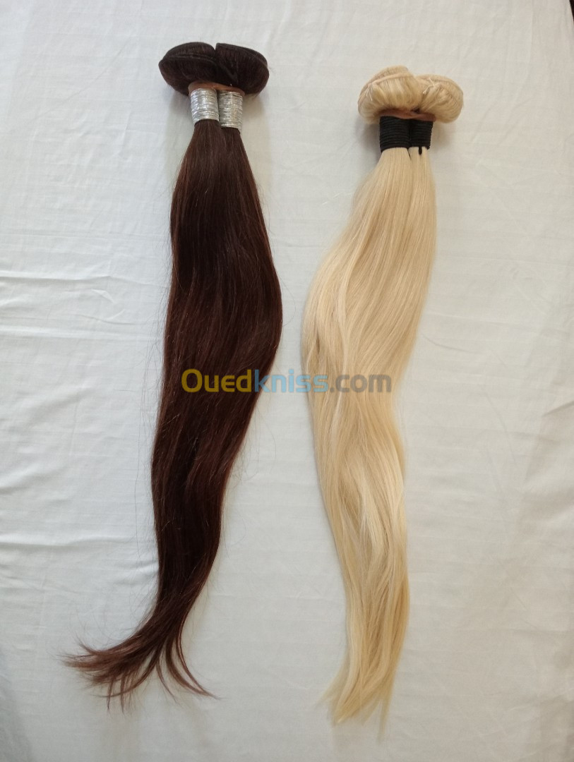 Cheveux naturels 100 % 65 cm 