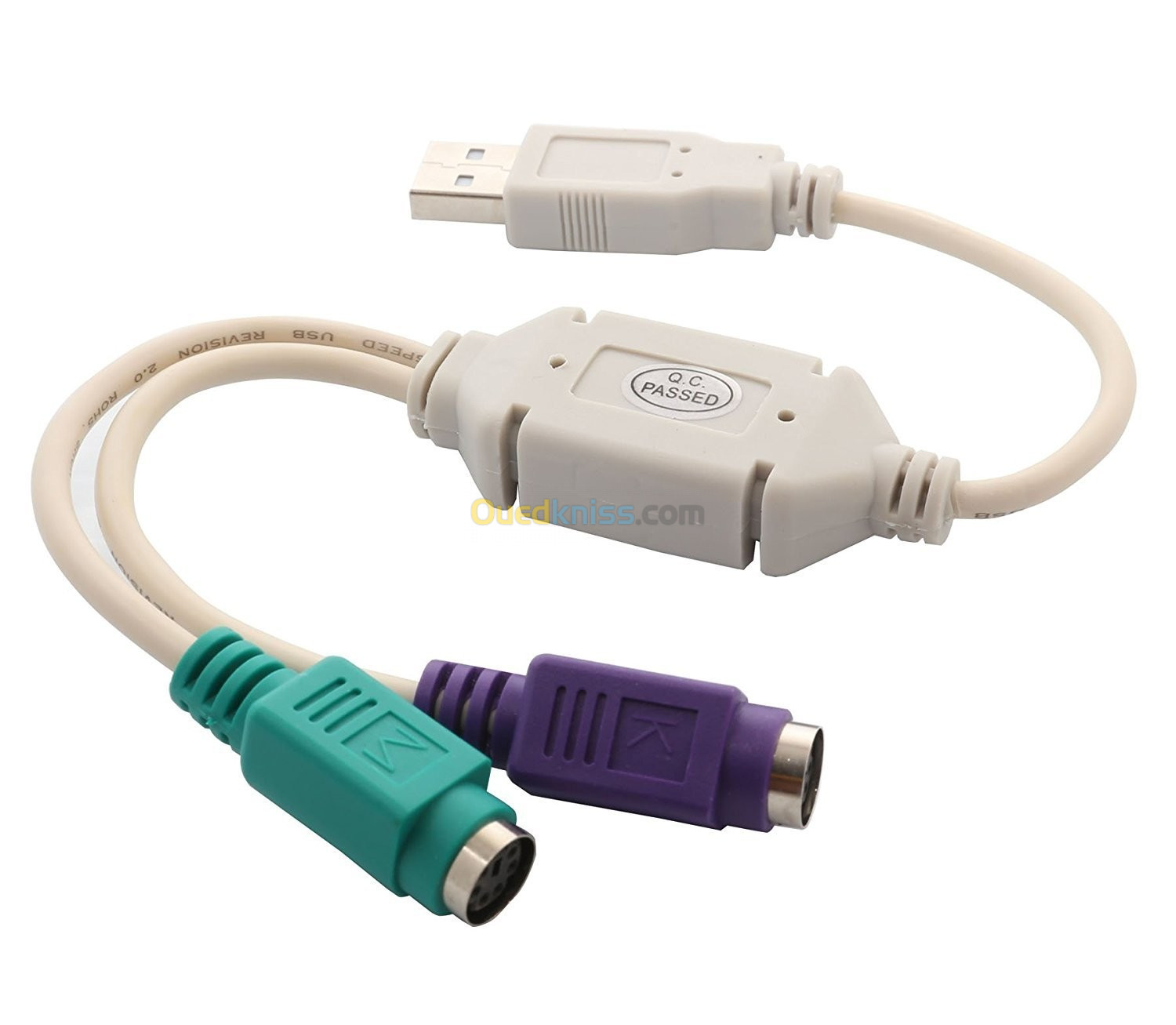 Câble convertisseur USB mâle vers PS/2 PS2 femelle