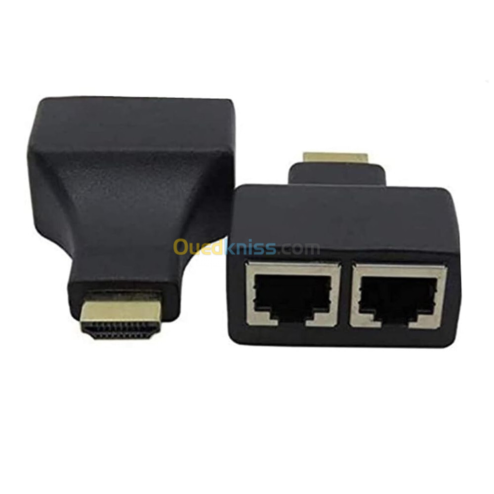 Extender & Rallonge HDMI Full HD 1080P 3D à 30 m sur Câble Ethernet Cat5e/6 Double RJ45