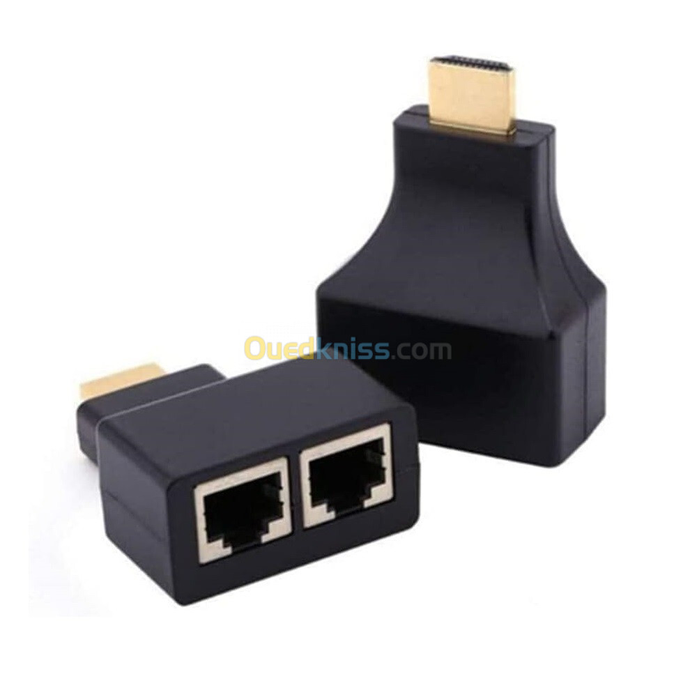 Extender & Rallonge HDMI Full HD 1080P 3D à 30 m sur Câble Ethernet Cat5e/6 Double RJ45