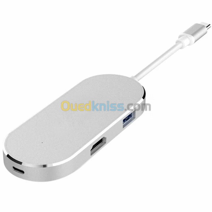 Adaptateur HUB USB Type-C 6 EN 1 USB Type-C to HDMI  / 2 USB 3.0 / SD / TF / USB-C