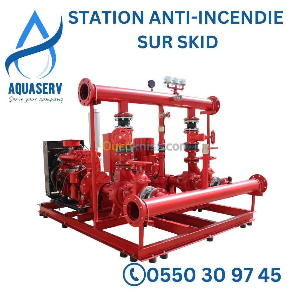 Station de pompage anti-incendie sur SKID (Station anti-incendie |Kit anti-incendie) |