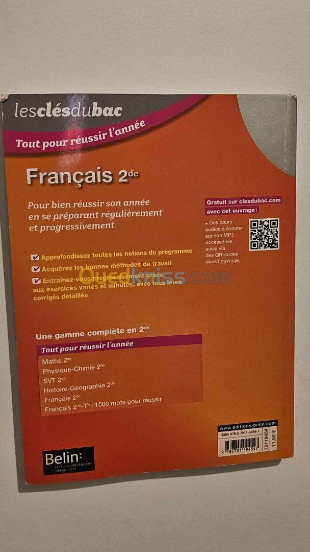 Belin Les clés du bac 2de français