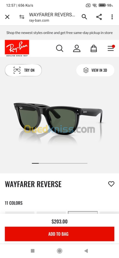 Ray-ban Warfare Reverse Original 