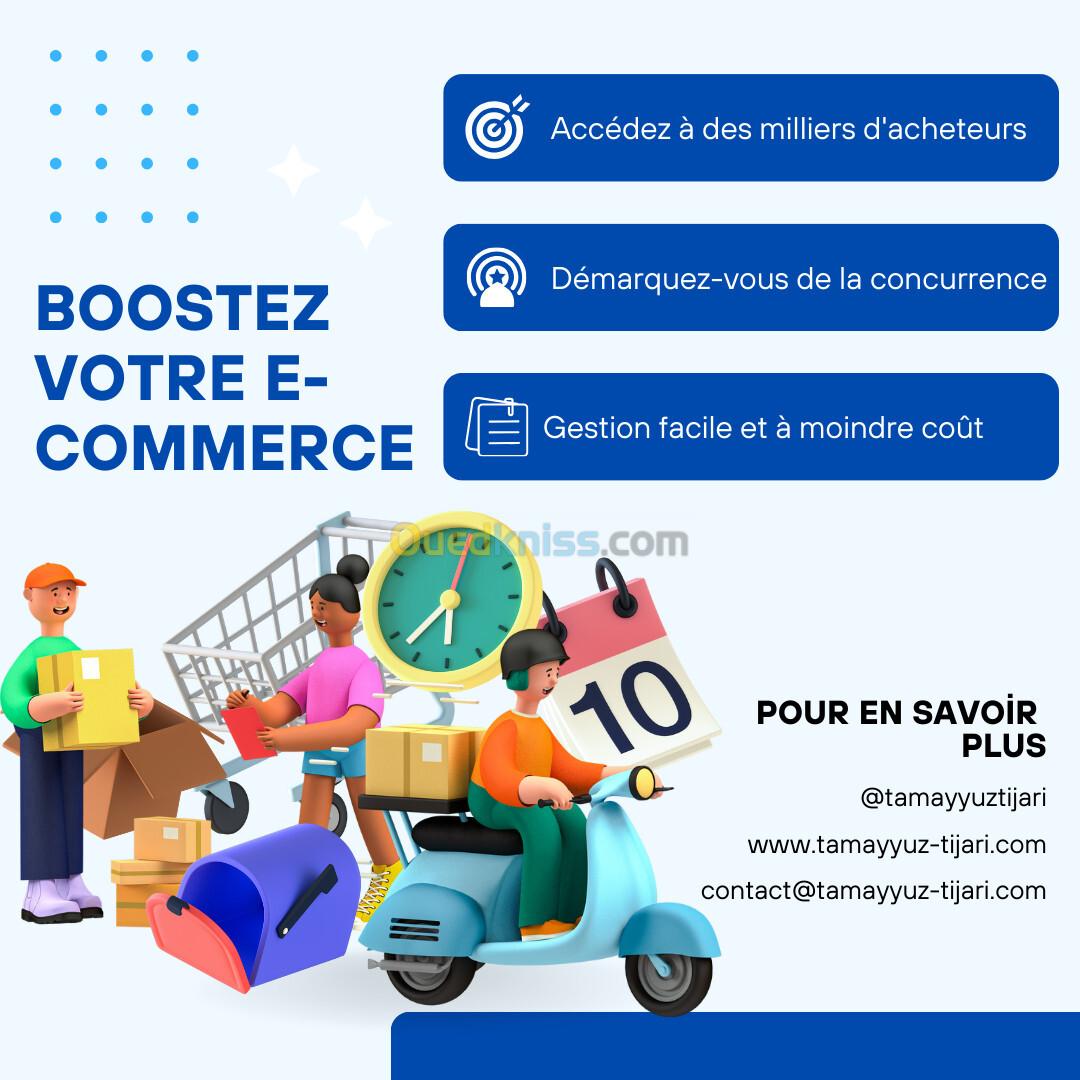 Site web ecommerce - Commerce en ligne - Conception, développement et hébergement des sites web