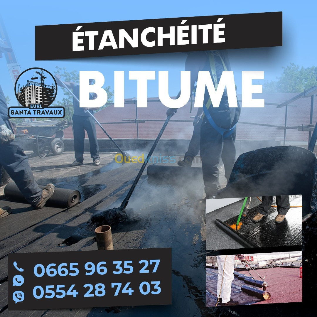 Étanchéité bitume et  liquide