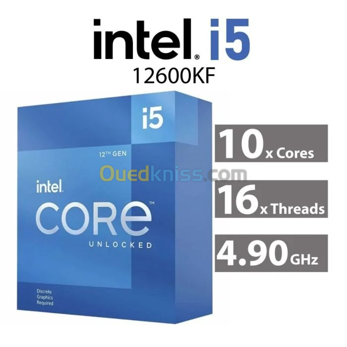CPU Intel Core I5 12600KF LGA 1700 BOX - Alger Algérie