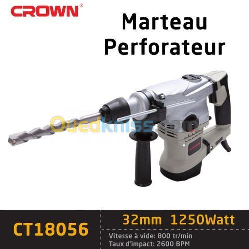 مثقاب مطرقي كراون 32 مم SDS+ 1250 وات -Ct18056 Marteau Perforateur Crown 32Mm Sds+ 1250W -Ct18056  