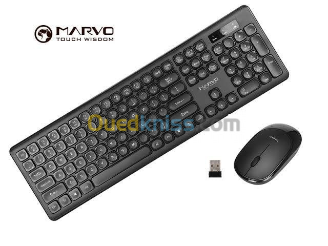 Marvo 2.4G Wireless Keyboard and Mouse Combo Set