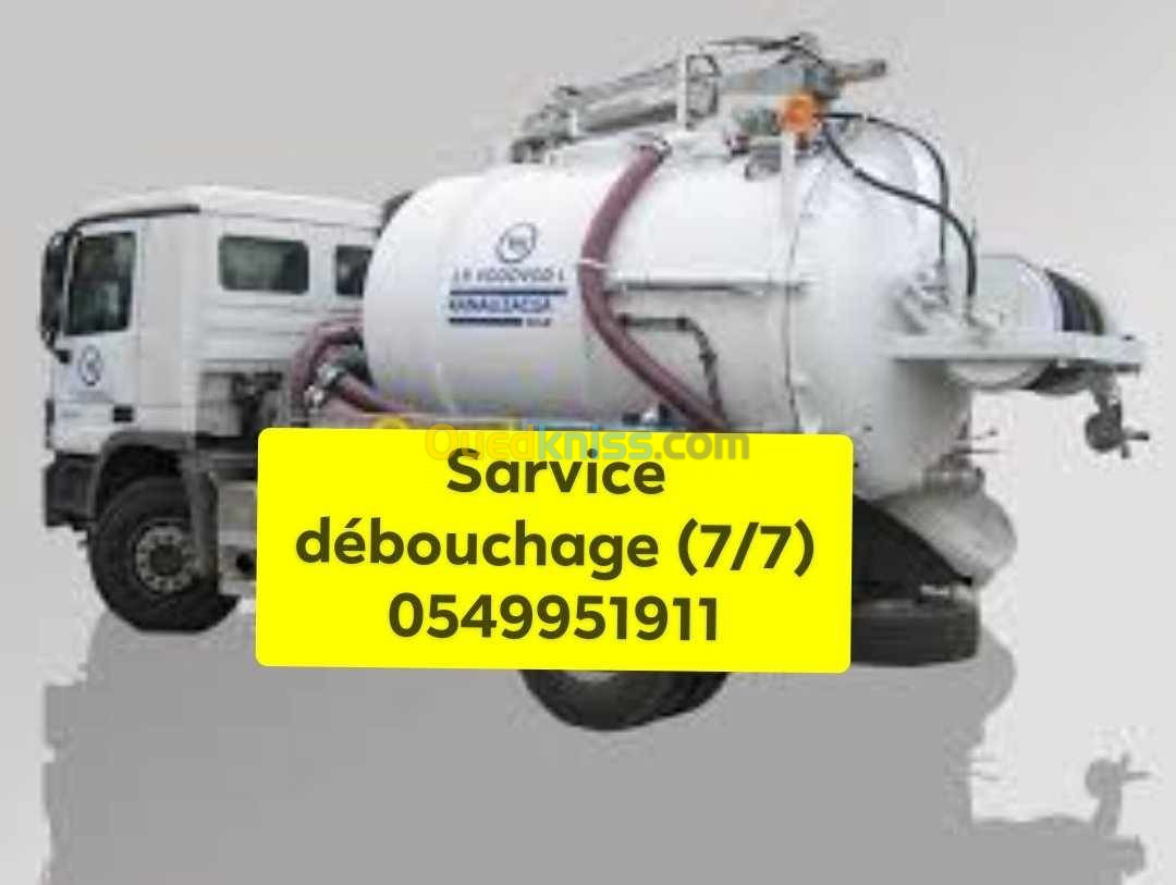 Service débouchage vidange nettoyage canalisations (24/24)