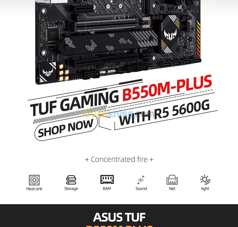 CARTE MERE ASUS TUF GAMING B550M-PLUS + CPU AMD RYZEN 5600/5600G