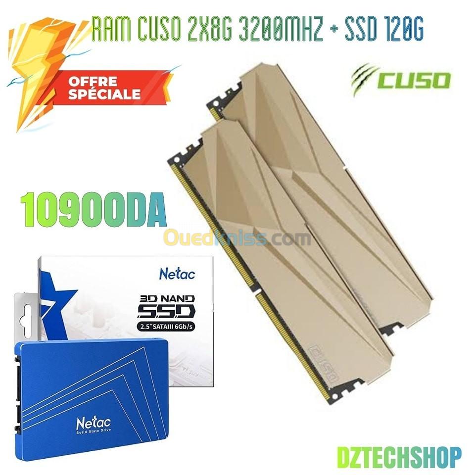 Kit upgrade RAM 2X8G 3200MHZ + SSD 120G /240G