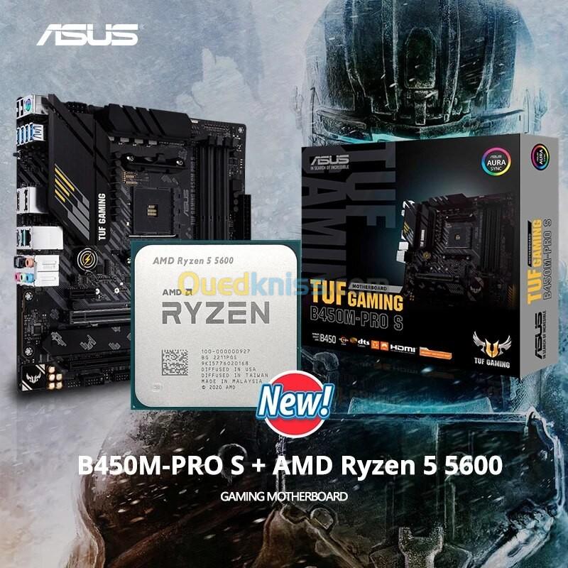 Carte Mère AMD Avec Système De Refroidissement Et Éclairage TUF GAMING Asus  B550-PLUS