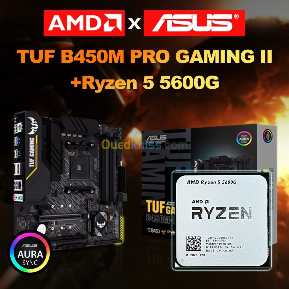 ASUS TUF B450M-PRO GAMING II + CPU AMD RYZEN 5600/5600G