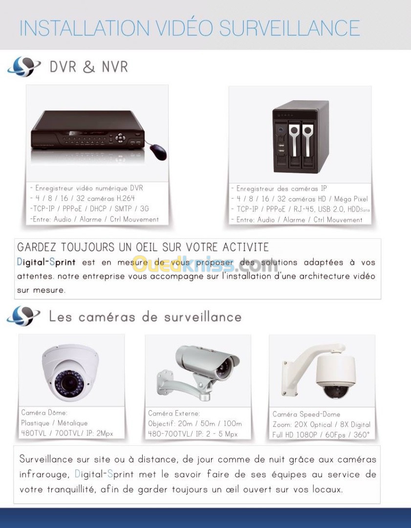 Installation et maintenance de caméra de surveillance