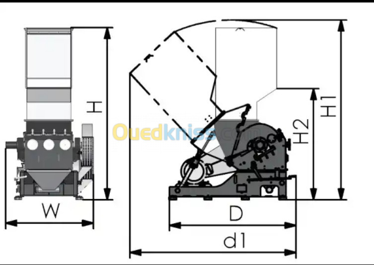 BROYEUR DE PLASTQUE HUARE HTS600-800F 60HP