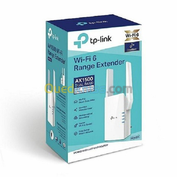 ACCESS POINT WIFI TP-LINK RE505X WIFI 6 AX1500 GIGABIT ANTENNE