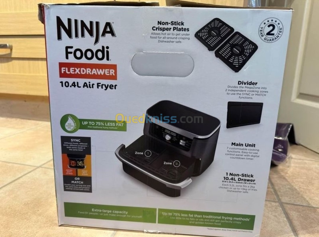 Ninja air fryer Ninja Foodi FlexDrawer Dual Air Fryer 10.4L AF500UK