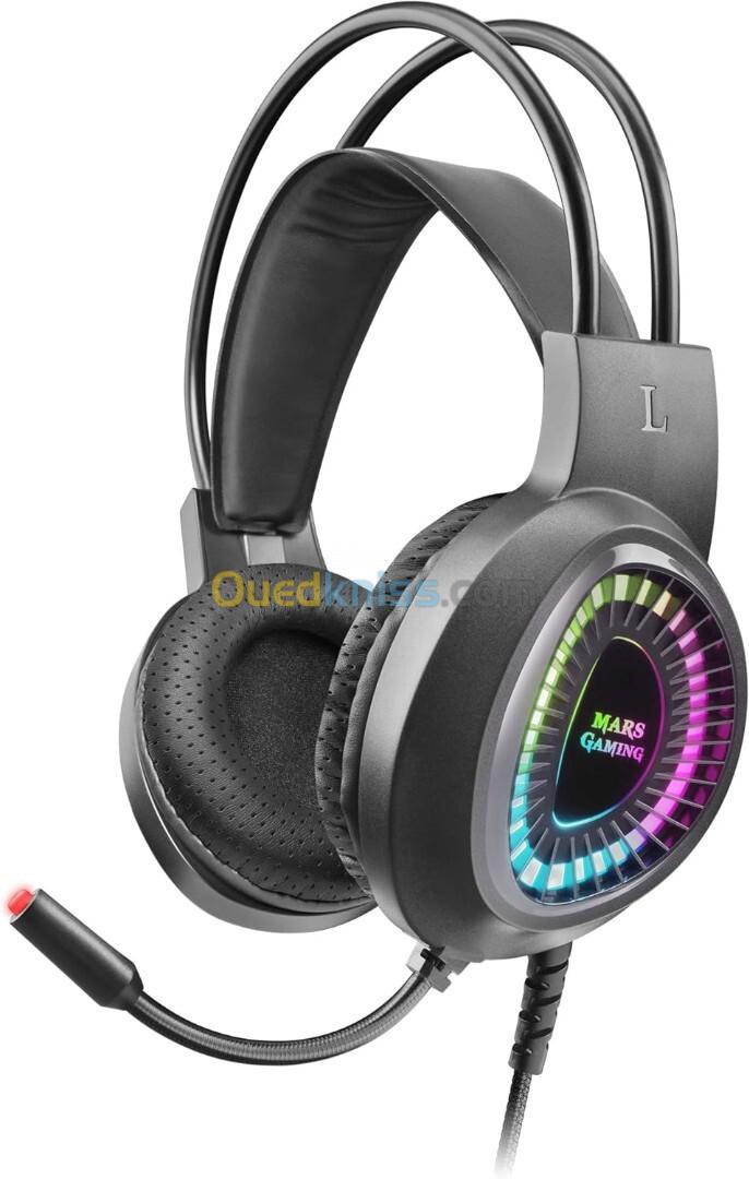 casque Mars Gaming MH220 black rgb