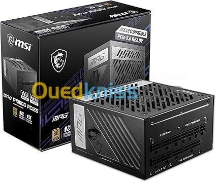 MSI MPG A1000G PCIE5 Bloc D'alimentation Prise EU, 1000W, Certifié 80 Plus Gold