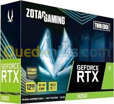 CARTE GRAPHIQUE ZOTAC GAMING GeForce RTX 3060 Twin Edge 12GB GDDR6