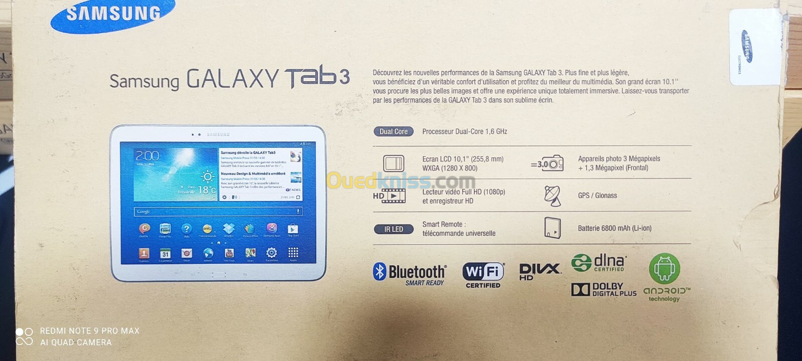 TABLETTE SAMSUNG GALAXY TAB 3 ANDROID 7.2.2