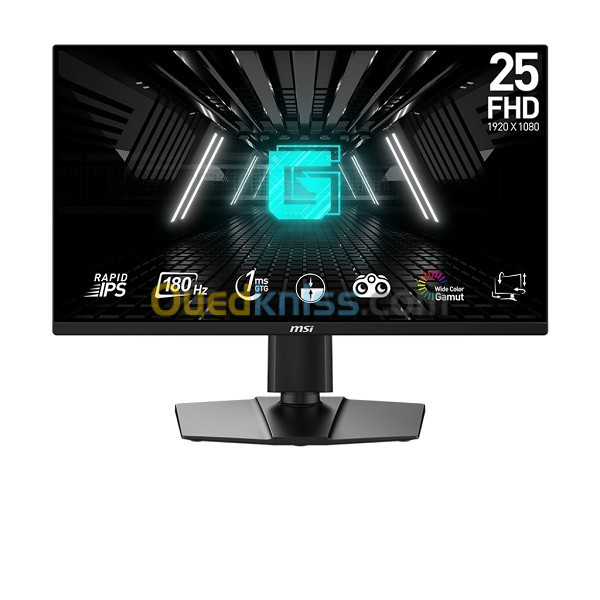 ECRAN MSI G255F - 25 POUCE - IPS - 180HZ - 1MS - BLACK