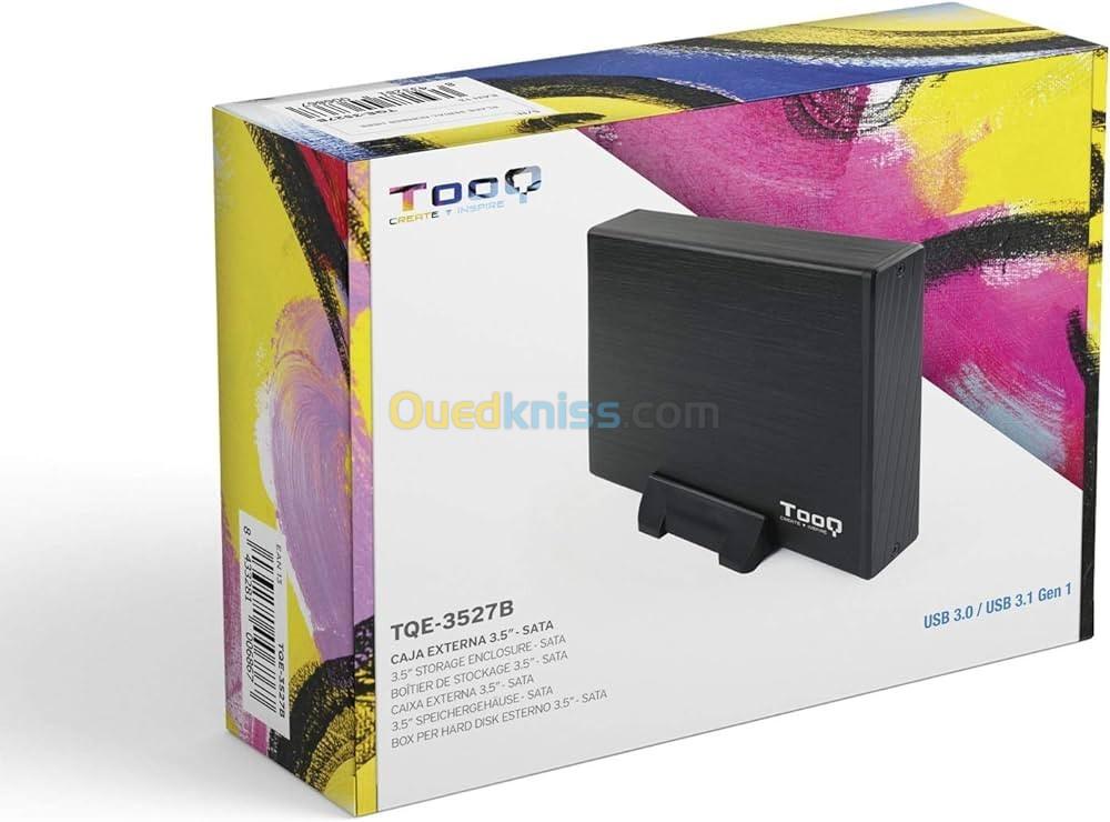 Boîtier / Rack Externe TooQ USB 3.1 Pour Disque Dur 3.5" HDD SATA I II III